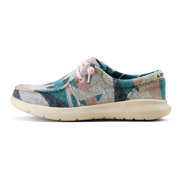 10063885 Ariat Women's Hilo Shoe - Smokey Turquoise Flannel