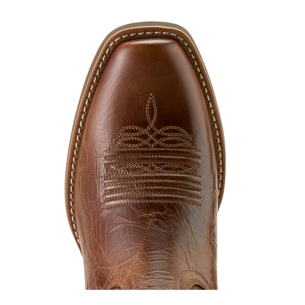 10063959 Ariat Men's Sport Narrow Cutter Toe Cowboy Boot - Dark Tan