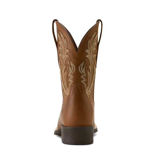 10064074 Ariat Women's Round Up Filly Wide Square Toe Western Boot - Sorrel Crunch