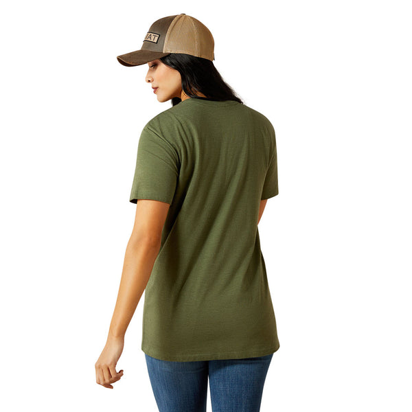 10064095 Ariat Women's Desert Snake Short Sleeve T-Shirt - Olive