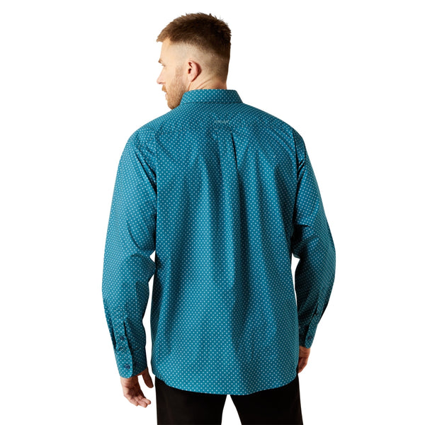 10065768 Ariat Men's Tyce Long Sleeve Classic Fit Snap Shirt - Dark Teal