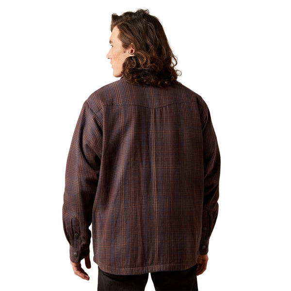 10065818 Ariat Men's Holbrook Retro Shirt Jacket - Brown Plaid