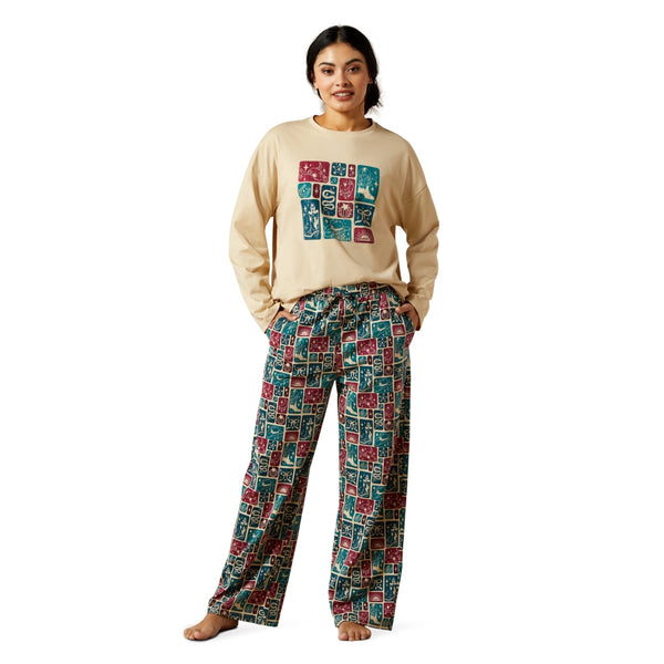 10065825 Ariat Women's Dreams Pajama Set - Western Blocks