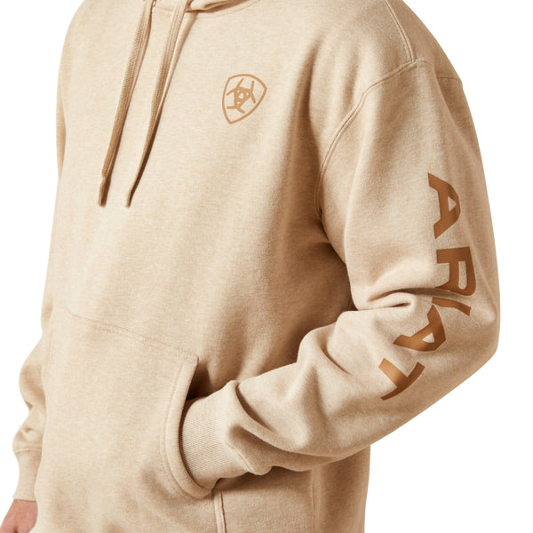 10065838 Ariat Men's Logo Hoodie - Oatmeal Heather