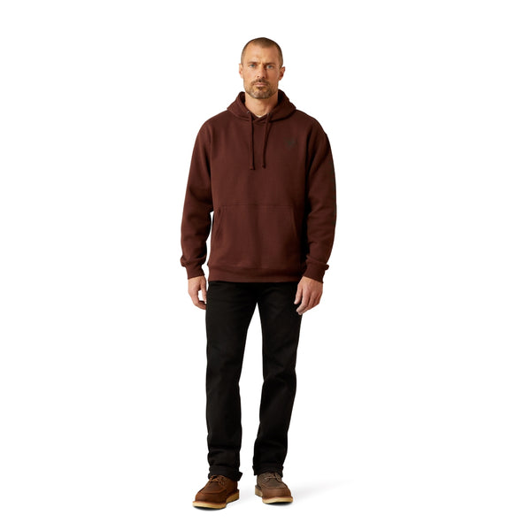 10065839 Ariat Men's Logo Hoodie - Deep Mahogany