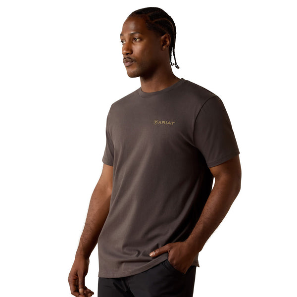 10070343 Ariat Men's Southwest Wooden Reticle Classic Fit Short Sleeve T-Shirt - Vintage Black