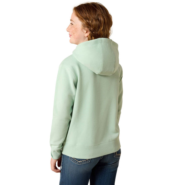 10071170 Ariat Girls' Make Your Own Luck Hoodie - Silt Green