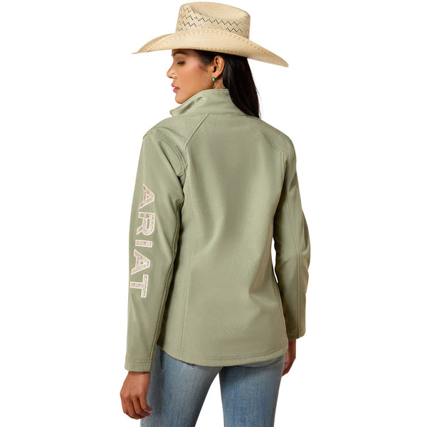 10071203 Ariat Women's Logo Softshell Conceal Carry Jacket - Sea Spray Heather
