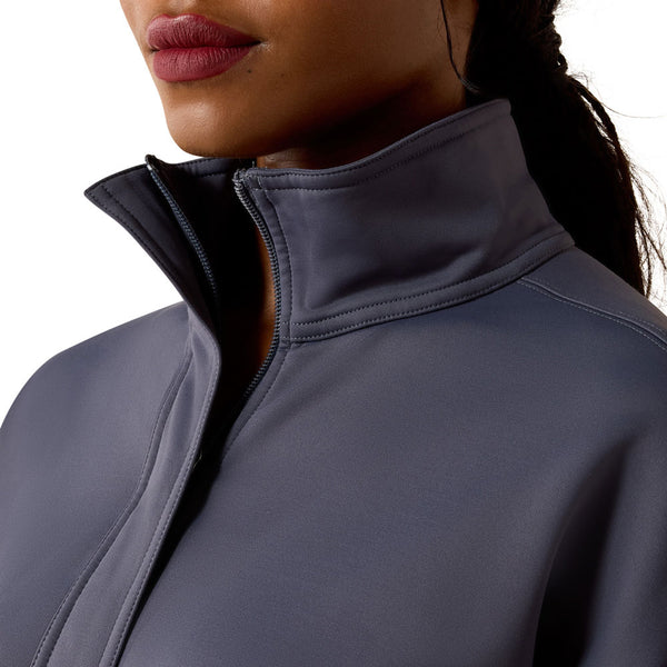 10071261 Ariat Women's Breeze Logo 1/2 Zip Sweatshirt - Ombre Blue