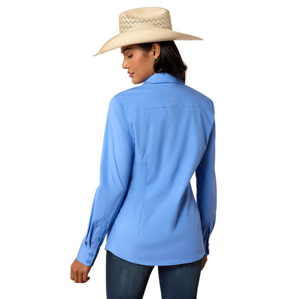 10071419 Ariat Women's Kirby Stretch Long Sleeve Shirt - Ultramarine