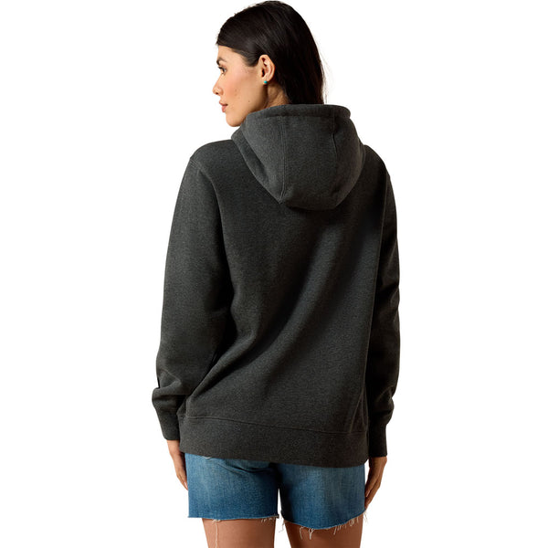 10071460 Ariat Women's Logo 2.0 Hoodie - Charcoal Heather