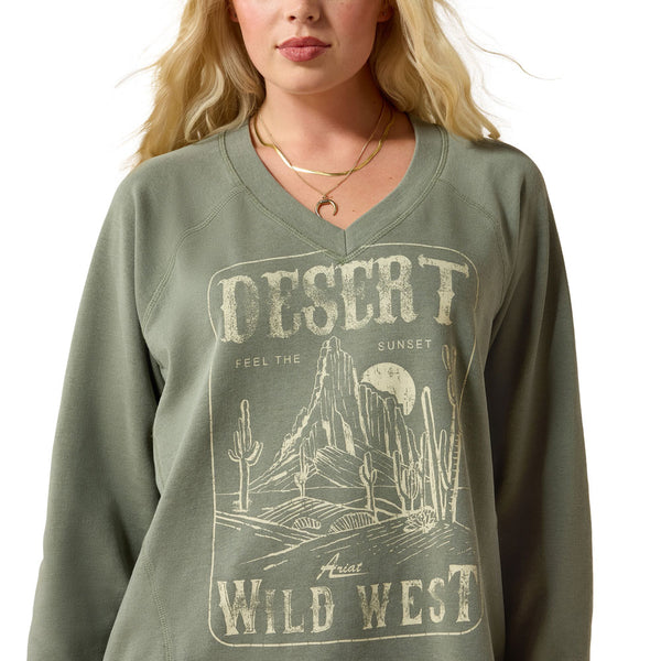 10071630 Ariat Women's Victoria Sweatshirt - Sea Spray