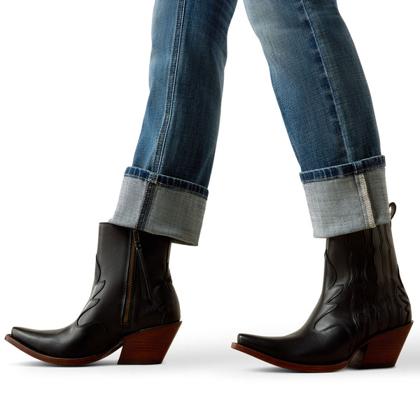 10072962 Ariat Women's Perfect Rise Silvie Straight Leg Crop Jeans - Glenwood