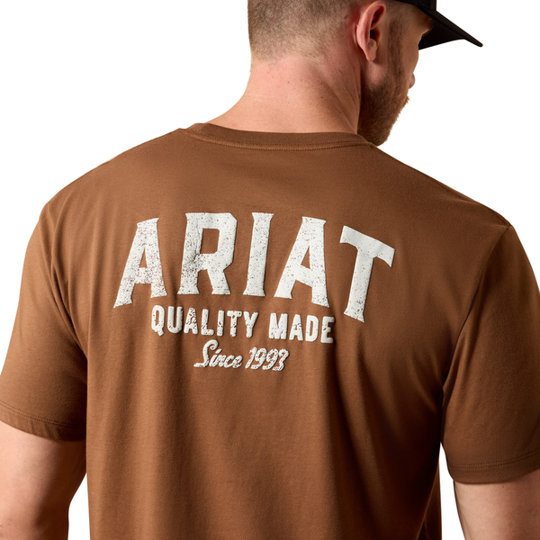 10073411 Ariat Men's Ariat Quality Wood States Classic Fit T-Shirt - Soft Silt