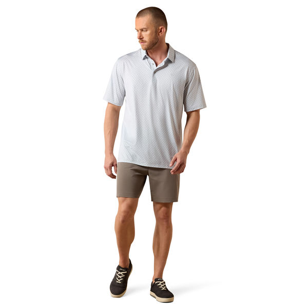 10073508 Ariat 360 Airflow Short Sleeve Polo - Eileen Grey