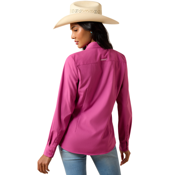 10073654 Ariat Women's Kirby Pro Long Sleeve Button Up Shirt - Rose Sorbet