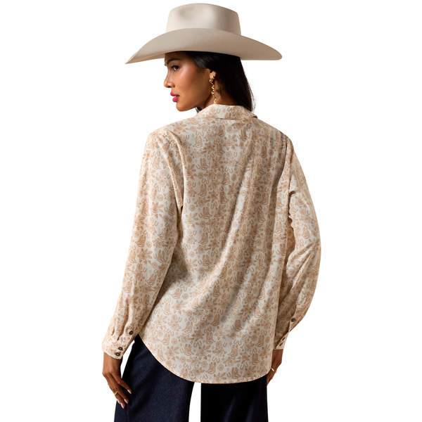 10073655 Ariat Women's Homestyle Long Sleeve Shirt - Boots & Roses