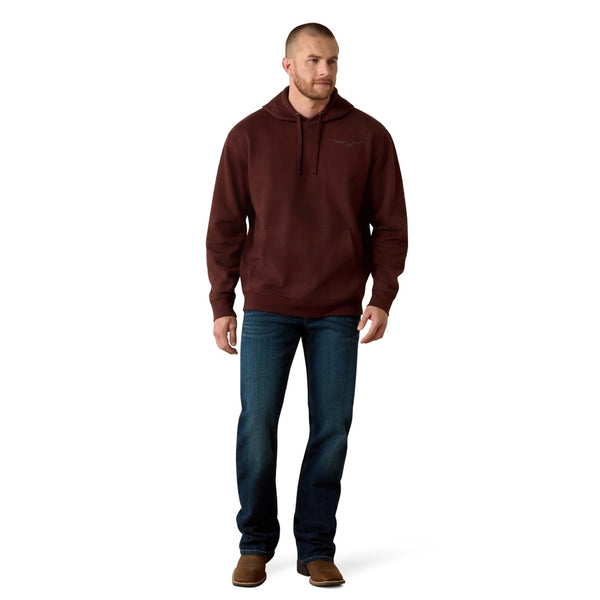 10073715 Ariat Men's Shield Steerhead Hoodie - Brown