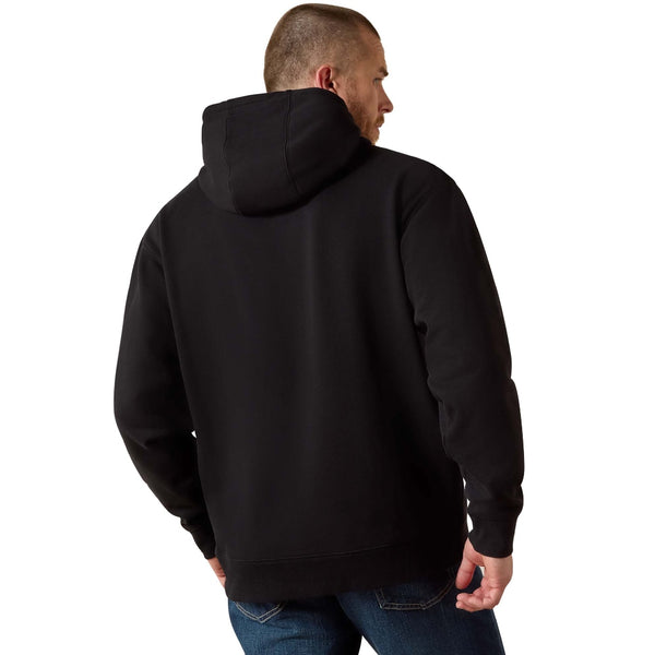 10073716 Ariat Men's Embossed Logo Hoodie - Black