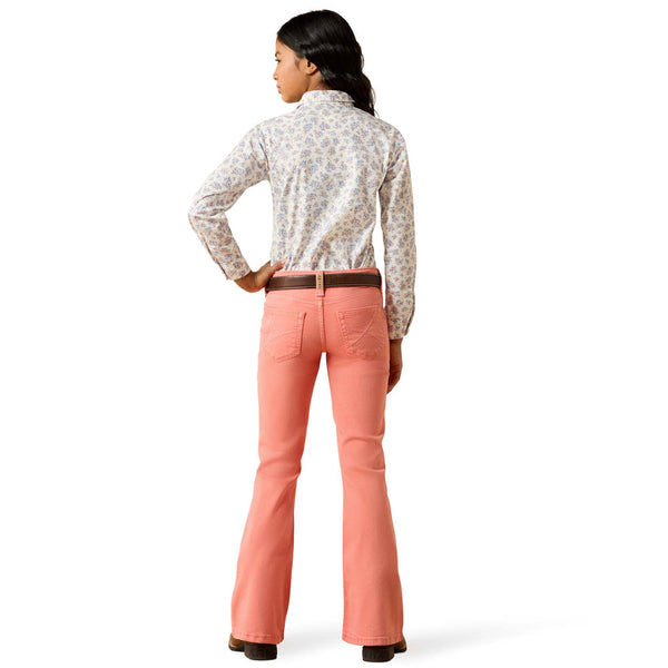 10073761 Ariat Girls' Ella Flare Jeans - Peach