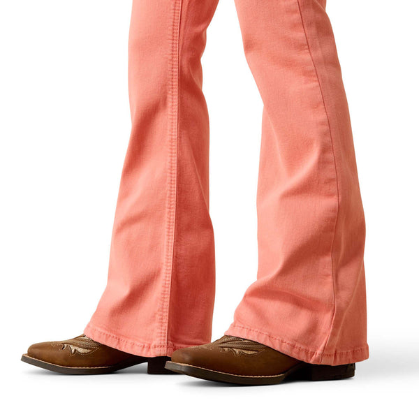 10073761 Ariat Girls' Ella Flare Jeans - Peach