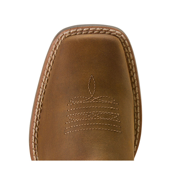 10074193 Ariat Youth Deer Ridge Wide Square Toe Western Boot - Distressed Brown