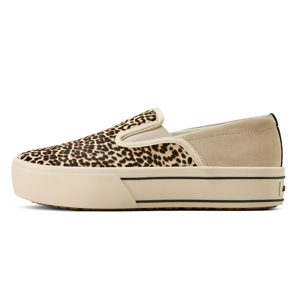 10074363 Ariat Women's Skylar Slip On Shoe - Cream Cheetah Hair On