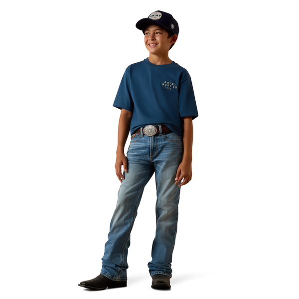 10074790 Ariat Boys' B4 Relaxed Palmer Boot Cut Jeans - Barton