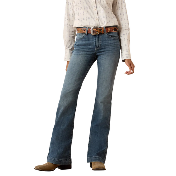 10074827 Ariat Women's High Rise Vera Slim Trouser Jeans - Greyson