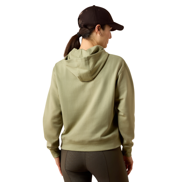 10078933 Ariat Women's Martine Hooded Sweatshirt - Oil Green