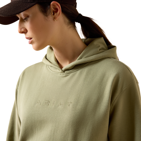 10078933 Ariat Women's Martine Hooded Sweatshirt - Oil Green