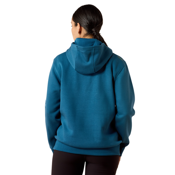 10079237 Ariat Women's Rebar Graphic Hoodie - Deep Dive/Storm Blue