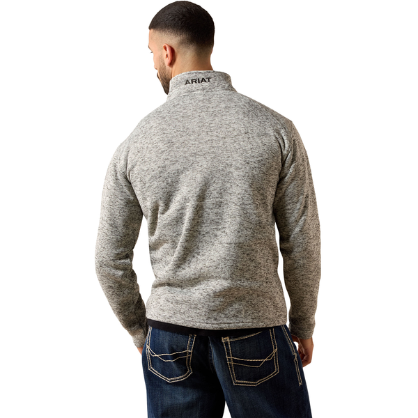 10079250 Ariat Men's Caldwell 1/4 Zip Sweater - Nulla Heather