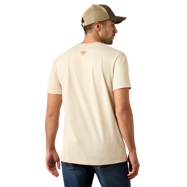 10079270 Ariat Men's Nineties Cowboy Short Sleeve T-Shirt - Natural