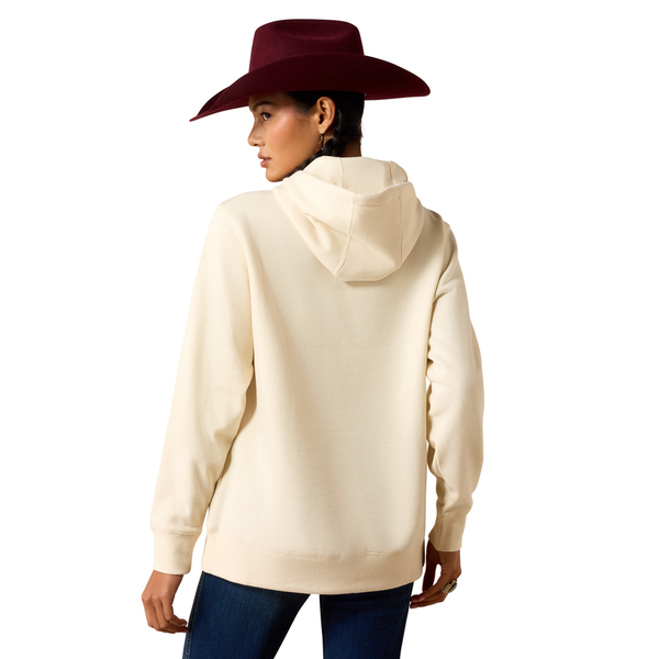 10079308 Ariat Women's Wish You Were Here Hoodie - Parchment