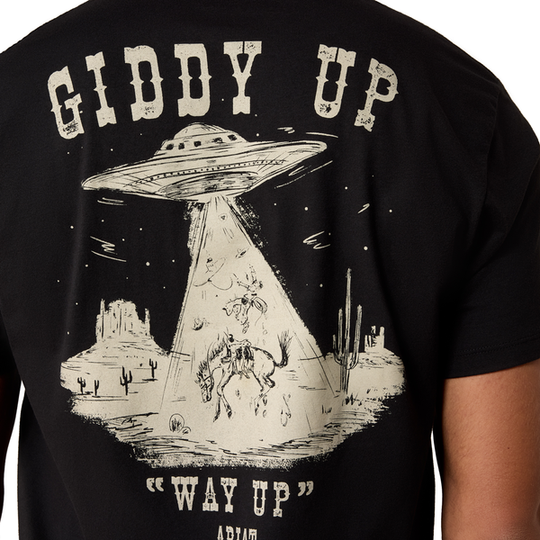 10079500 Ariat Men's Cowboy Way Up Short Sleeve T-Shirt - Black