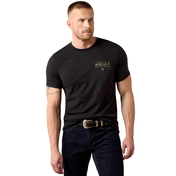 10079502 Ariat Men's Monument Gaucho Short Sleeve T-Shirt - Black