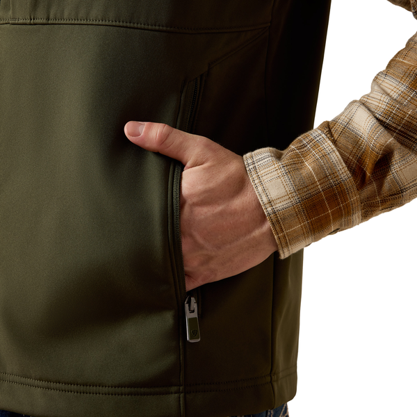 10079625 Ariat Men's Vernon Softshell Vest - Forest Night