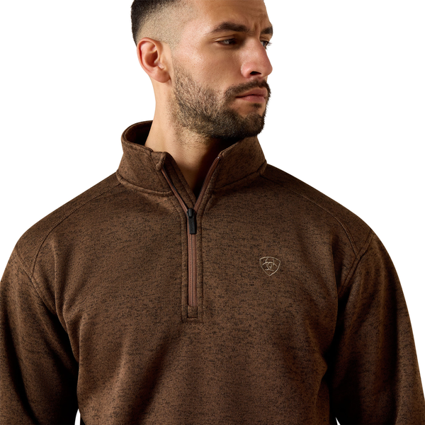 10079644 Ariat Men's Caldwell 1/4 Zip Sweater - Carafe