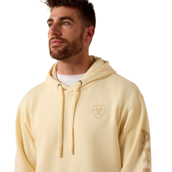 10081901 Ariat Men's Logo Hoodie - Vanilla Custard