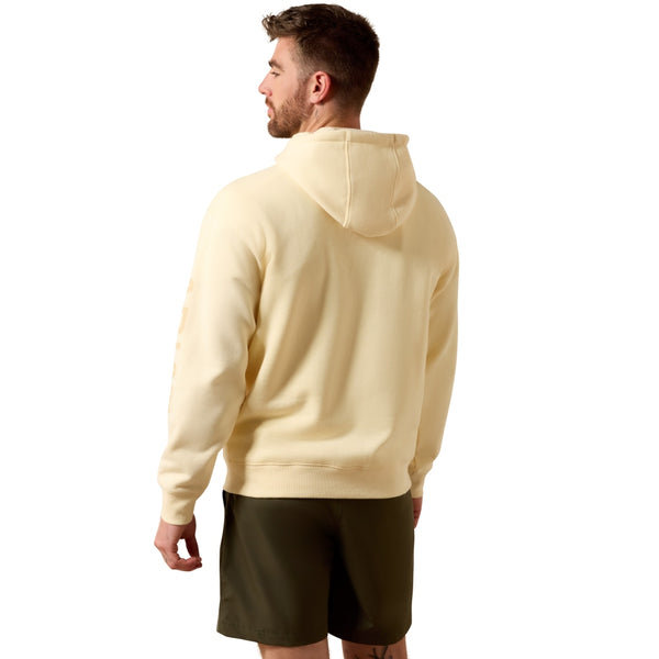 10081901 Ariat Men's Logo Hoodie - Vanilla Custard