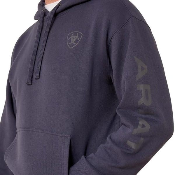 10081907 Ariat Men's Logo Hoodie - Odyssey Grey