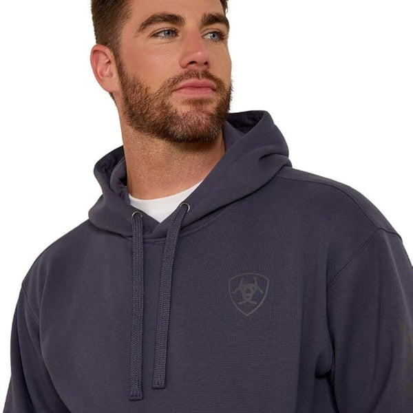 10081907 Ariat Men's Logo Hoodie - Odyssey Grey