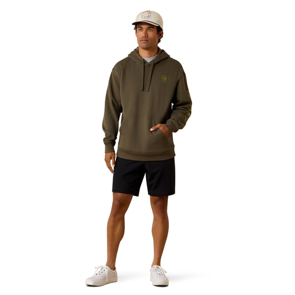10081922 Ariat Men's Logo Hoodie - Grape Leaf