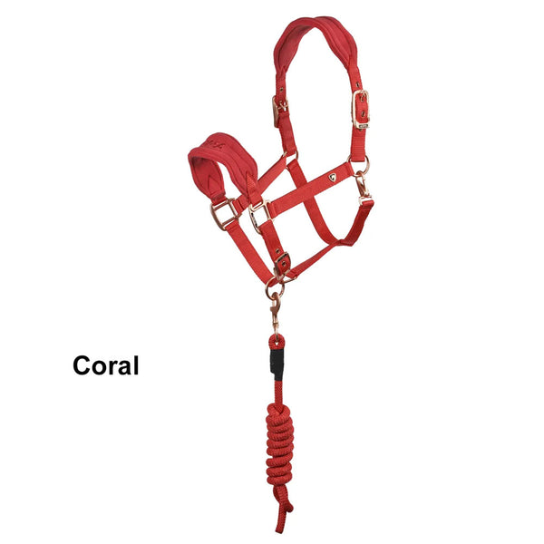 10198 ARMA Comfy Fleece Headcollar Halter & Lead Rope Set