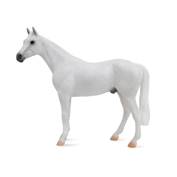1054 Breyer Fleabitten Grey Thoroughbred Model Horse - Freedom Series
