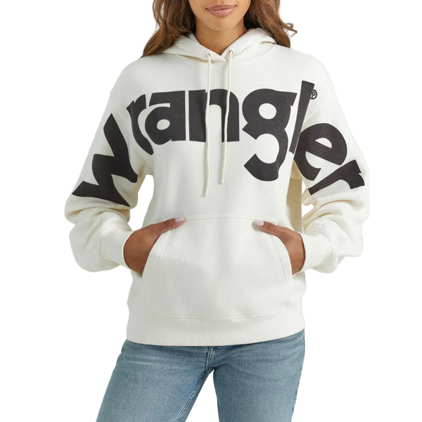 112353129 Wrangler Women's Retro Logo Hoodie - White