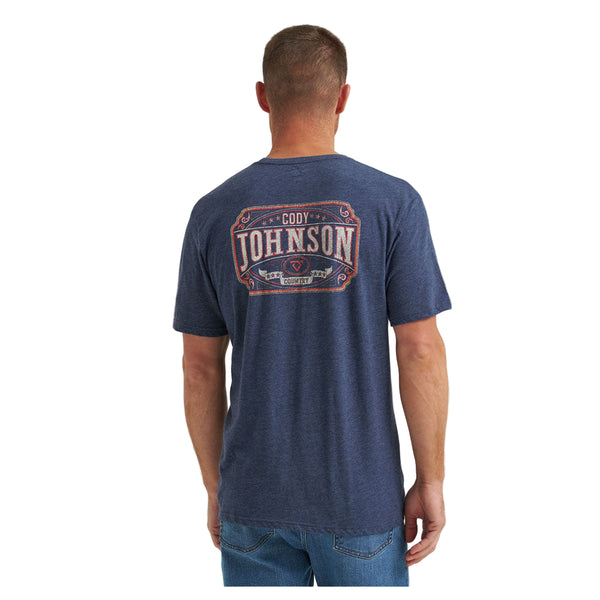 112358721 Wrangler Men's Short Sleeve Cody Johnson Regular Fit Graphic T-Shirt - Black Iris