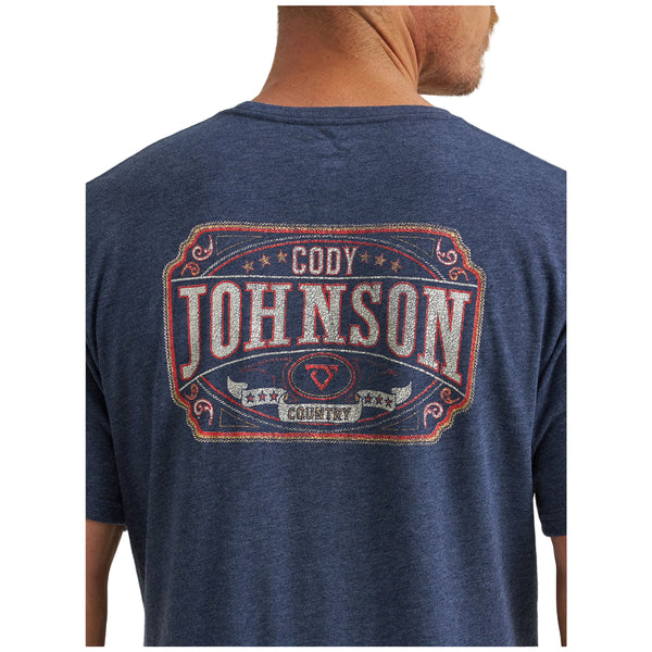 112358721 Wrangler Men's Short Sleeve Cody Johnson Regular Fit Graphic T-Shirt - Black Iris