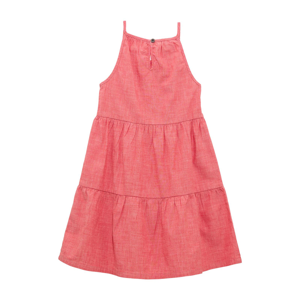 112365063 Wrangler Girls Western Tiered Dress - Red